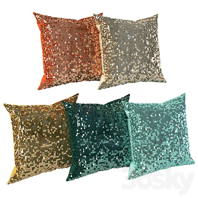 Shiny pillows 3D Model Shiny pillows 3D Model