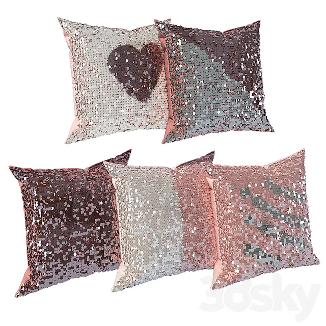 Shiny pillows 3D Model Shiny pillows 3D Model