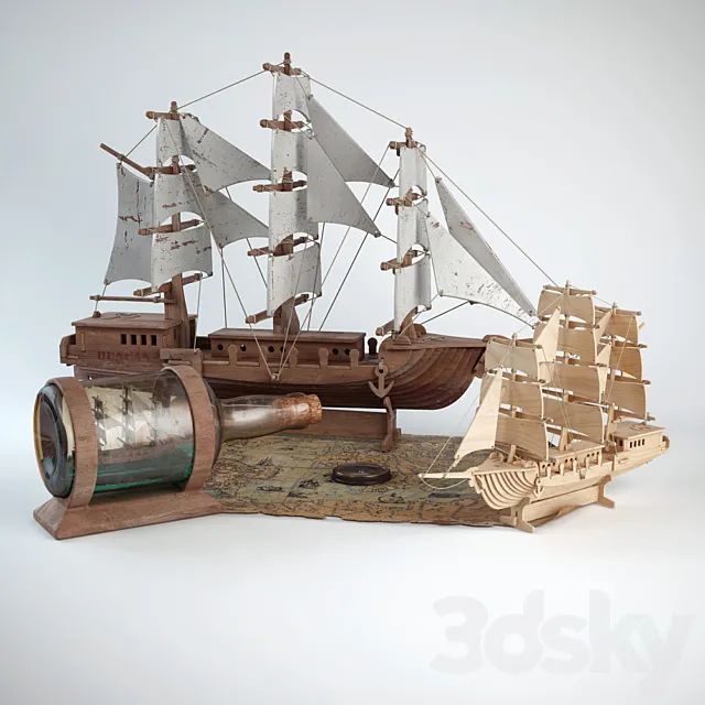 Ships 3D Model Ships 3D Model