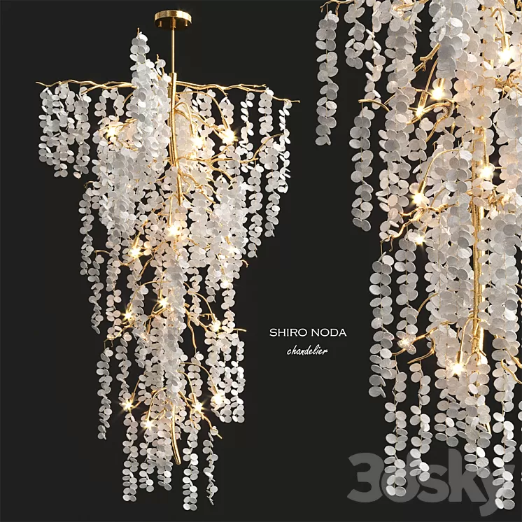 Shiro Noda Chandelier by John Richard 3D Model Shiro Noda Chandelier by John Richard 3D Model