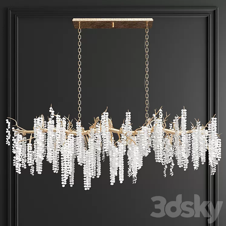 Shiro-Noda Cluster Horizontal Chandelier 3D Model Shiro-Noda Cluster Horizontal Chandelier 3D Model