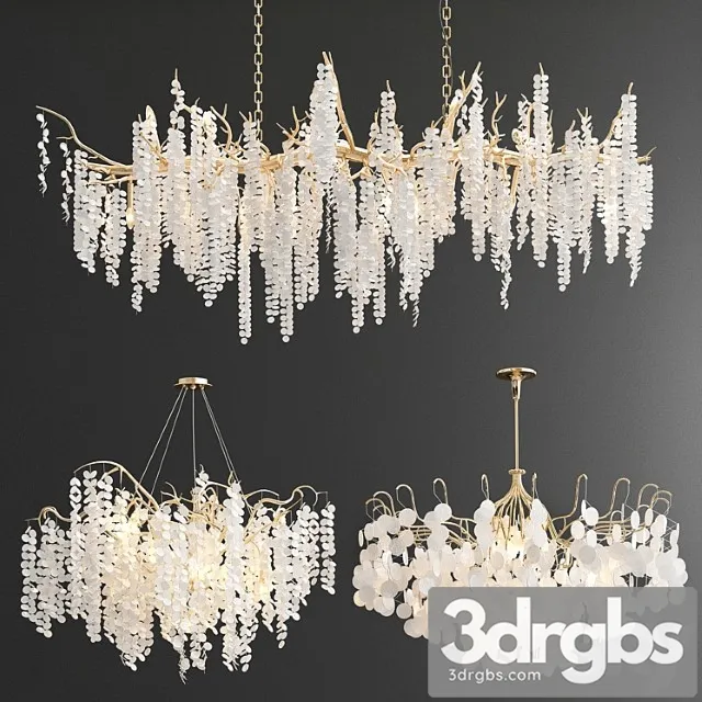 Shiro Noda Coin Fairytree Chandelier 3 Type 3D Model Download