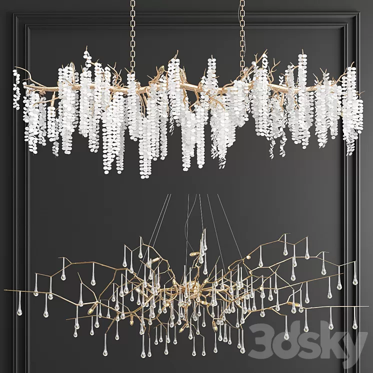 Shiro & Serip Branching Chandelier 3D Model