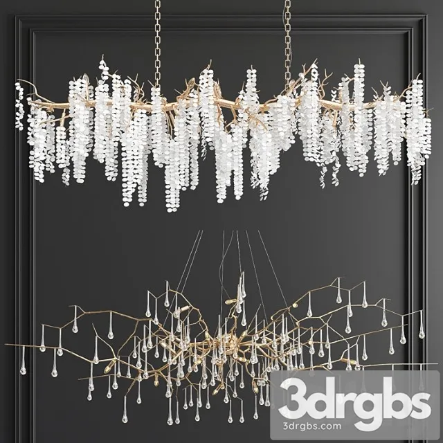 Shiro & serip branching chandelier Shiro & serip branching chandelier