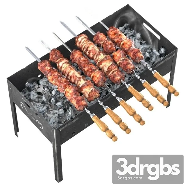 Shish Kebab Grill 3D Model Download
