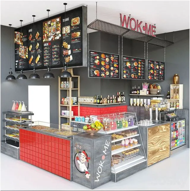 Shop Cafe 3D Model