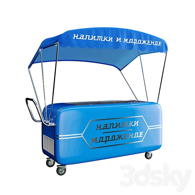 Shopping cart (ice cream) 3DModel