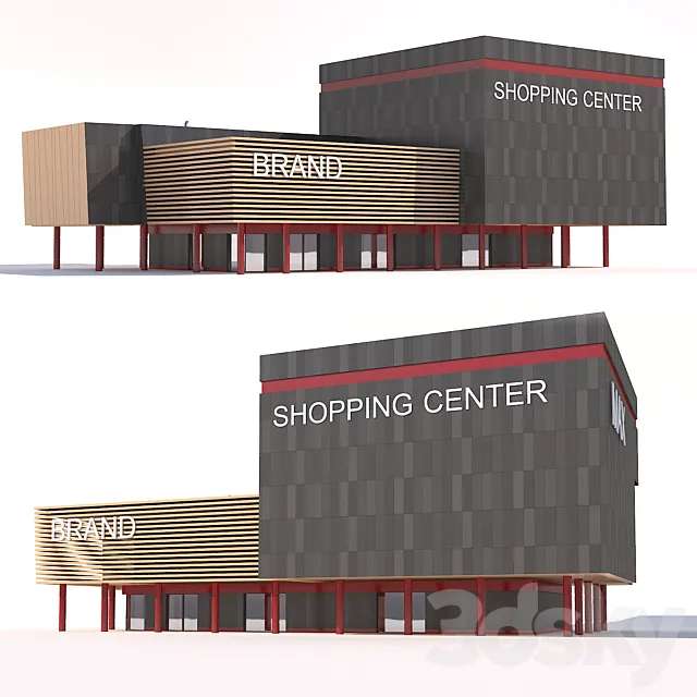 Shopping Center 01 3D Model