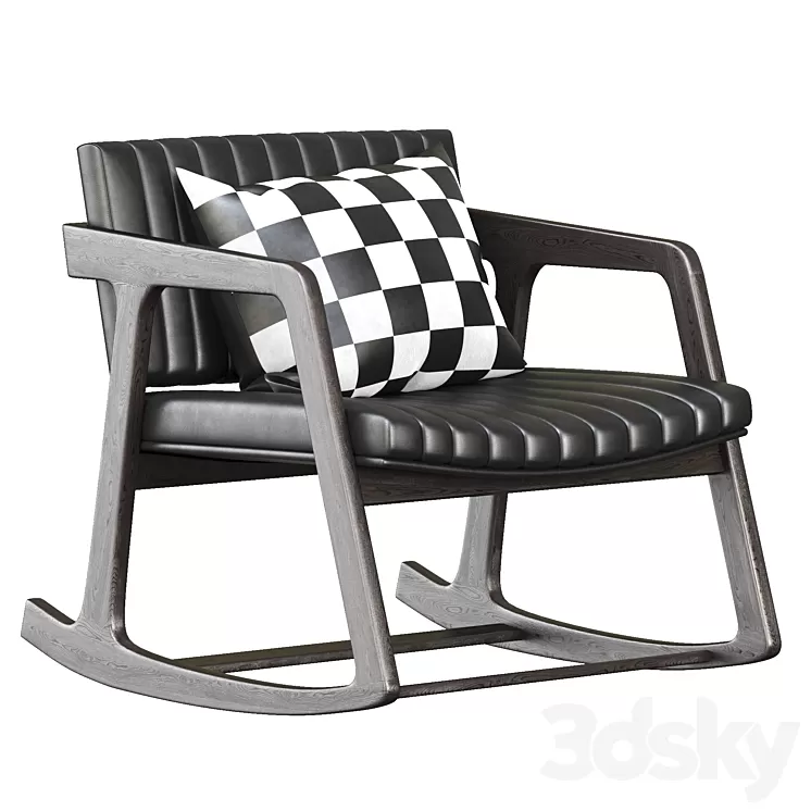 SHORTTAIL BLACK ROCKING CHAIR 3D Model SHORTTAIL BLACK ROCKING CHAIR 3D Model