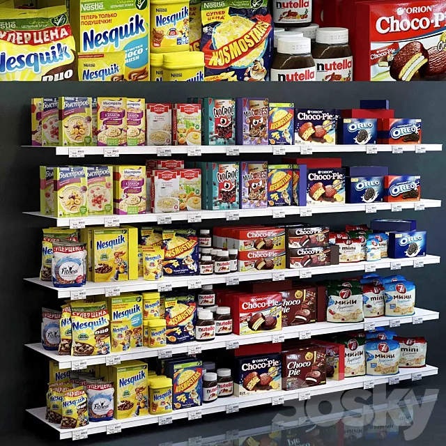 Showcase 007. Products 3D Model