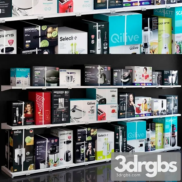 Showcase 035 Household Appliances 3D Model Download