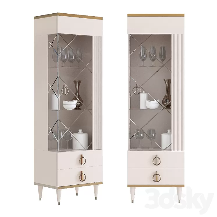 Showcase cabinet from the Rimini Solo collection 3D Model