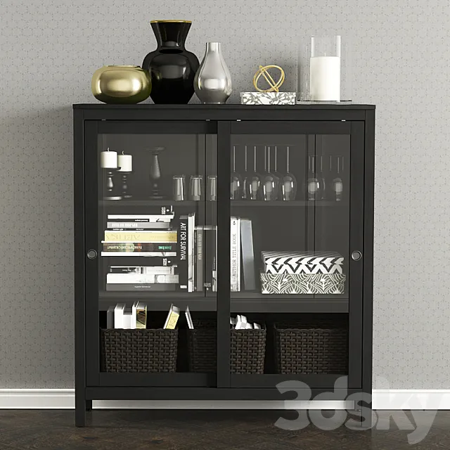 Showcase cabinet Hamnes Ikea. 3DModel Showcase cabinet Hamnes Ikea. 3DModel