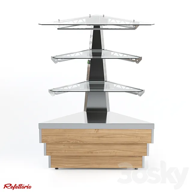 Showcase confectionery neutral open RKN90AOU 3D Model