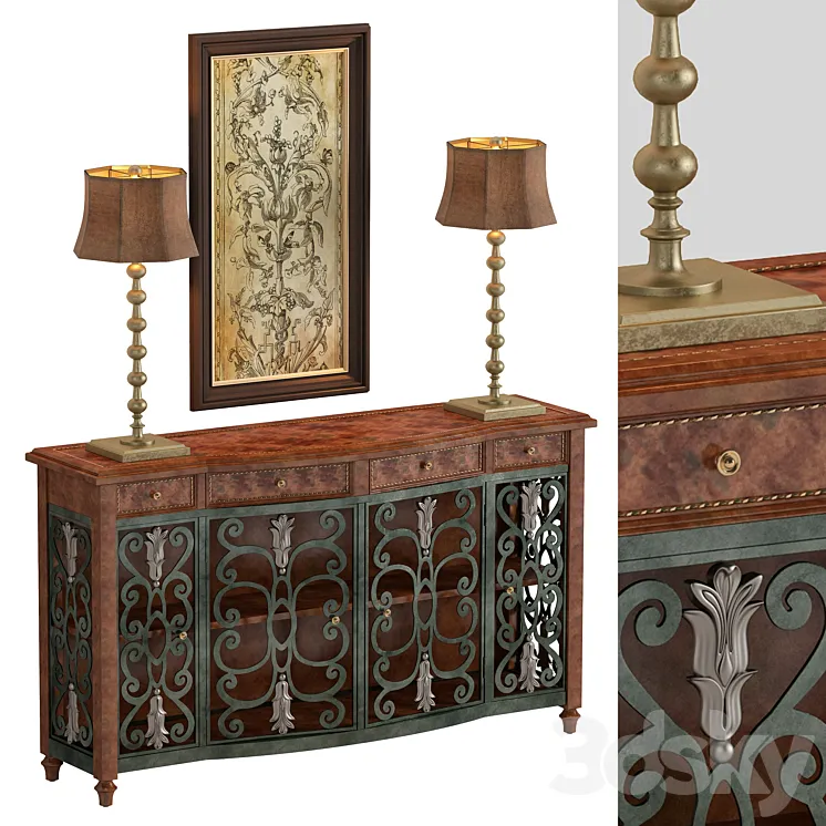 Showcase Console Table 3D Model Free Download Showcase Console Table 3D Model Free Download