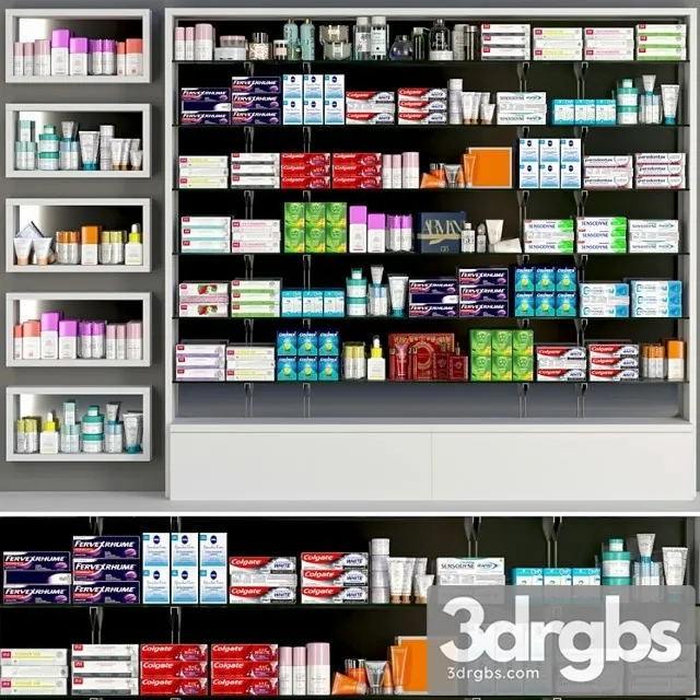 Showcase in a Pharmacy 3D Model Download