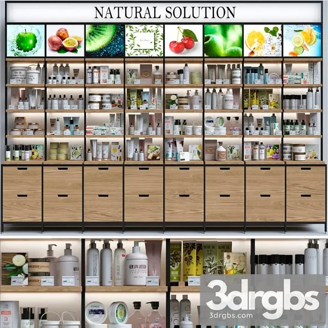 Showcase in a pharmacy with cosmetics. beauty salon 4 3D Model Download