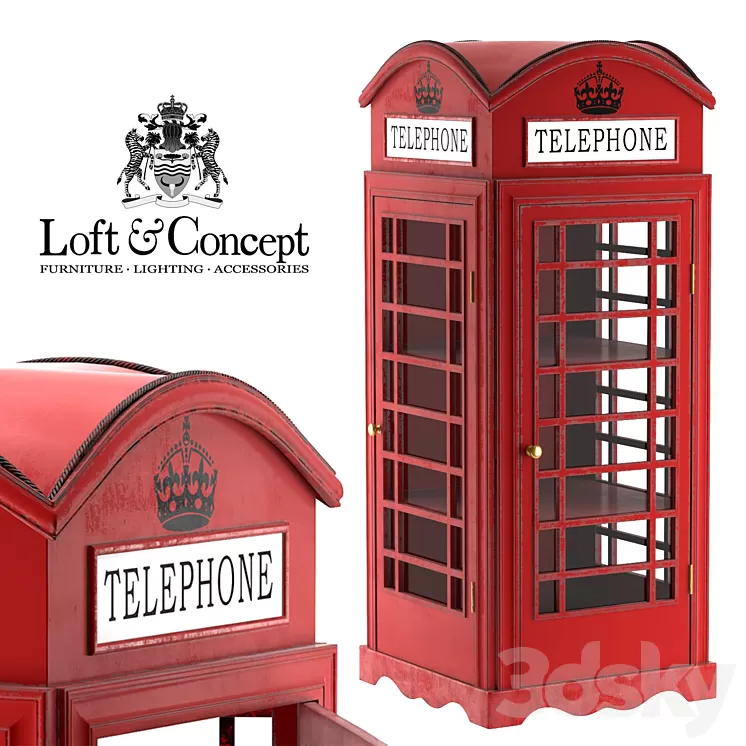 SHOWCASE LONDON TELEPHONE BOX 3D Model