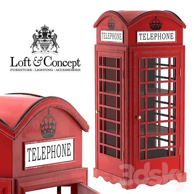 SHOWCASE LONDON TELEPHONE BOX 3DModel SHOWCASE LONDON TELEPHONE BOX 3DModel