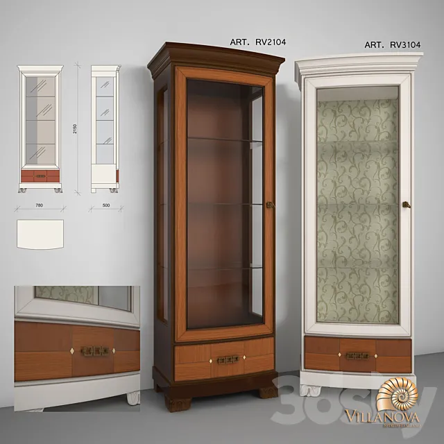 Showcase one-door Villa Nova 3DModel Showcase one-door Villa Nova 3DModel