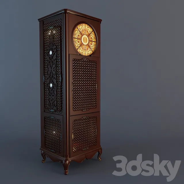 Showcase-pencil case in Oriental style 3DModel