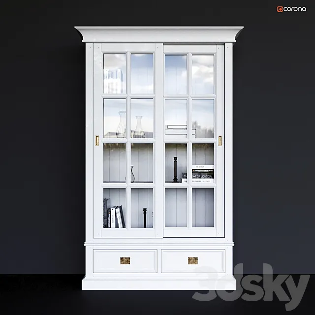 Showcase two-door Oxford Dantone Home 3DModel Showcase two-door Oxford Dantone Home 3DModel