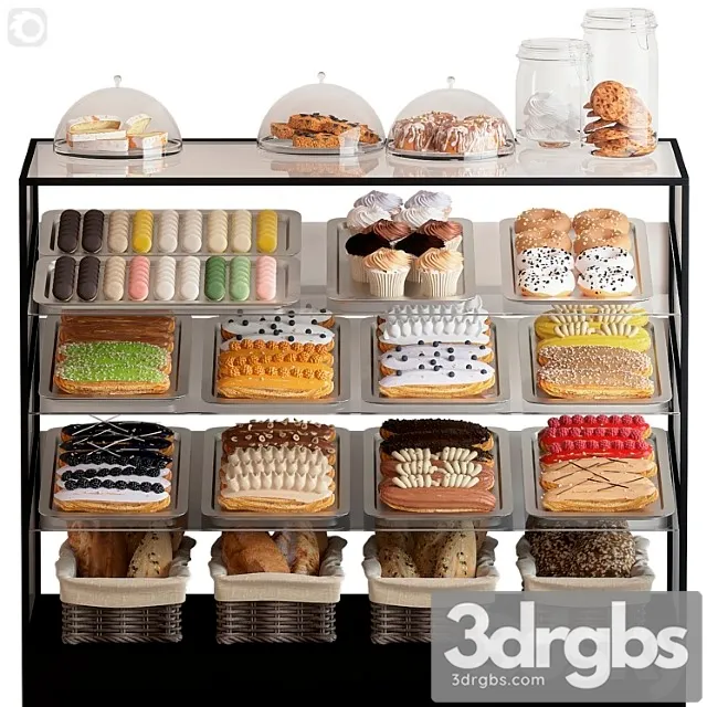 Showcase With Confectionery Corona 3D Model Download