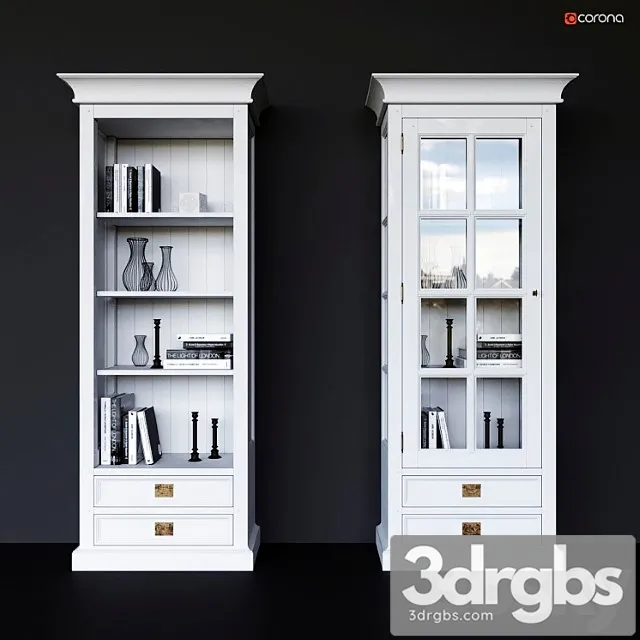 Showcases oxford dantone home glazed and open 3D Model Download