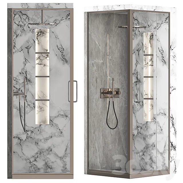 Shower cabin 01 3D Model