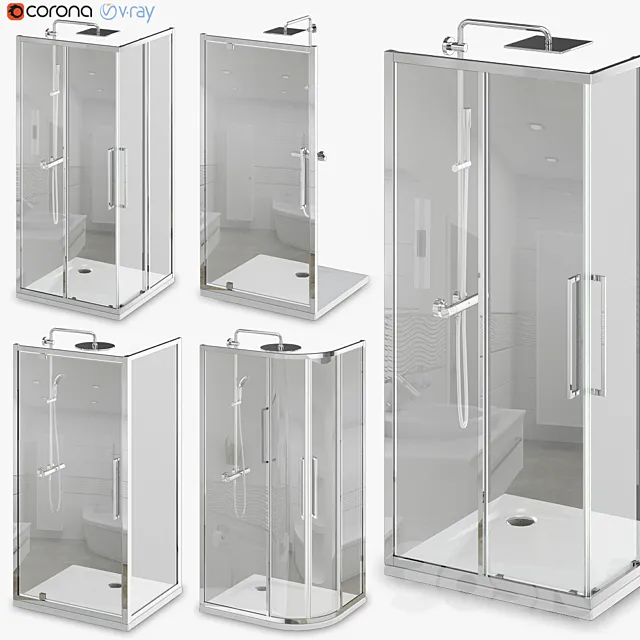 Shower cabins and doors Ideal | Kubo 3D Model