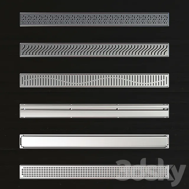 Shower channels ACO ShowerDrain E 3D Model Shower channels ACO ShowerDrain E 3D Model