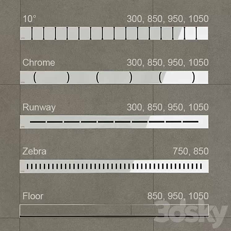 Shower channels Ravak. 3D Model