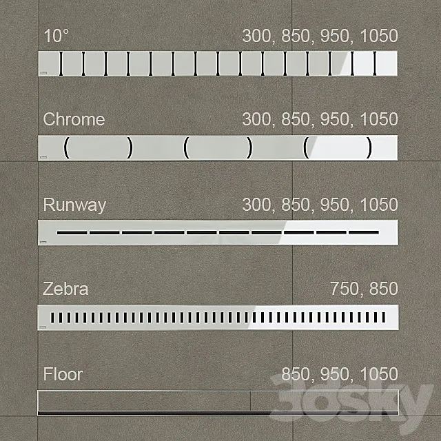 Shower channels Ravak. 3DModel
