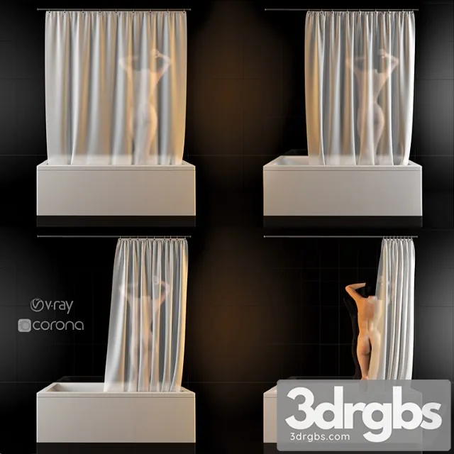 Shower Curtain 3D Model Download