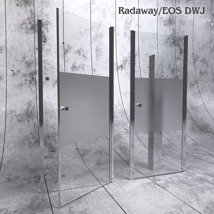 Shower door in niche Radaway – EOS DWJ 3D Model Shower door in niche Radaway – EOS DWJ 3D Model