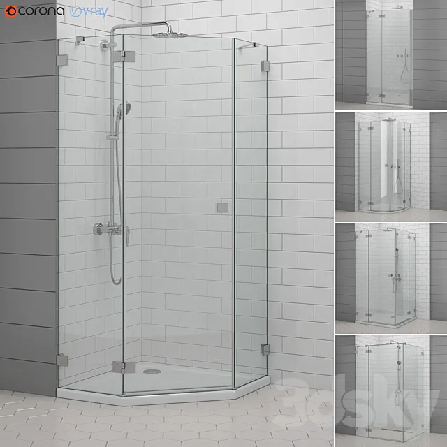 Shower enclosures and doors Radaway | Essenza 3D Model
