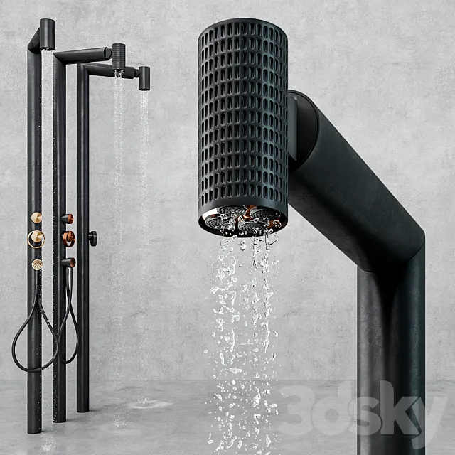 Shower Gessi Outdoor Wellness G01 3DModel