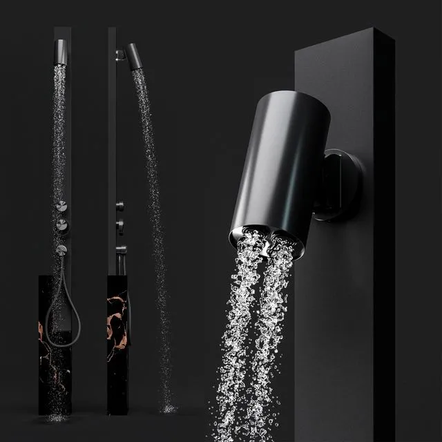 Shower Gessi Outdoor Wellness G02 3D Model