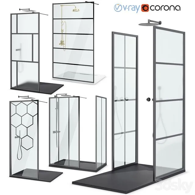 Shower panels West One Bathrooms set 109 3D Model