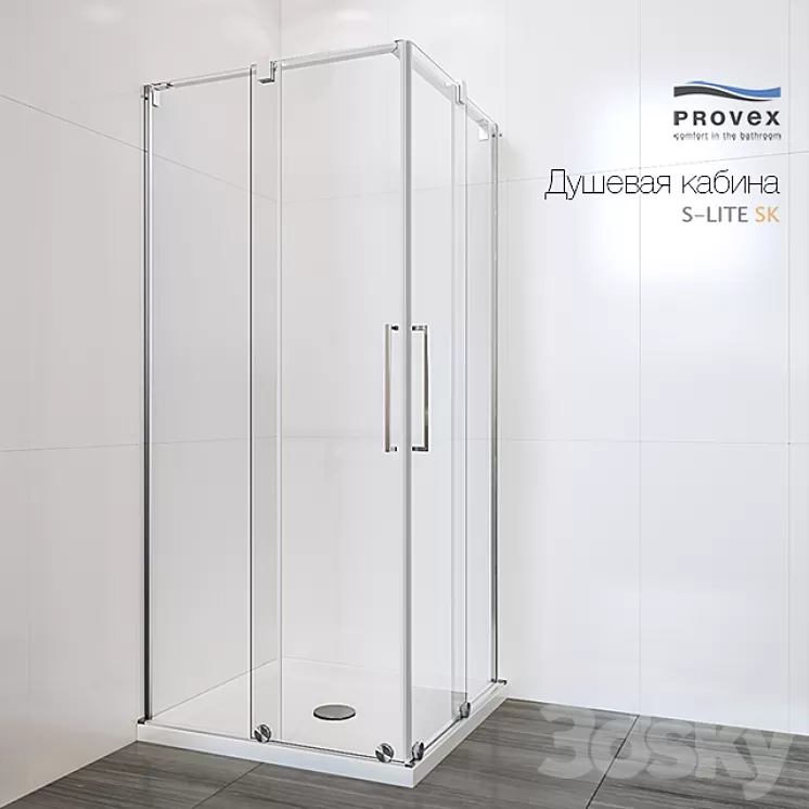 Shower PROVEX S-Lite SK 3D Model Shower PROVEX S-Lite SK 3D Model