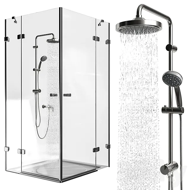 Shower Ravak Brilliant 3DModel Shower Ravak Brilliant 3DModel