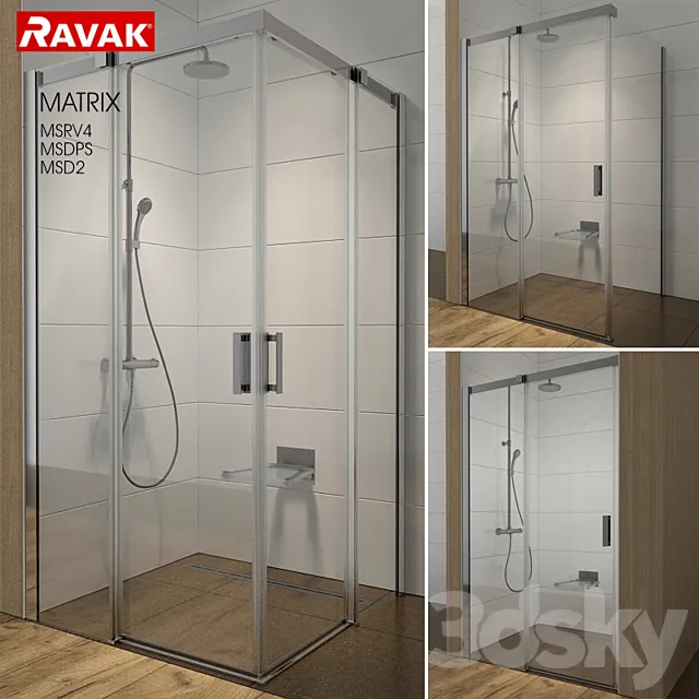 Shower RAVAK Matrix 3D Model Shower RAVAK Matrix 3D Model
