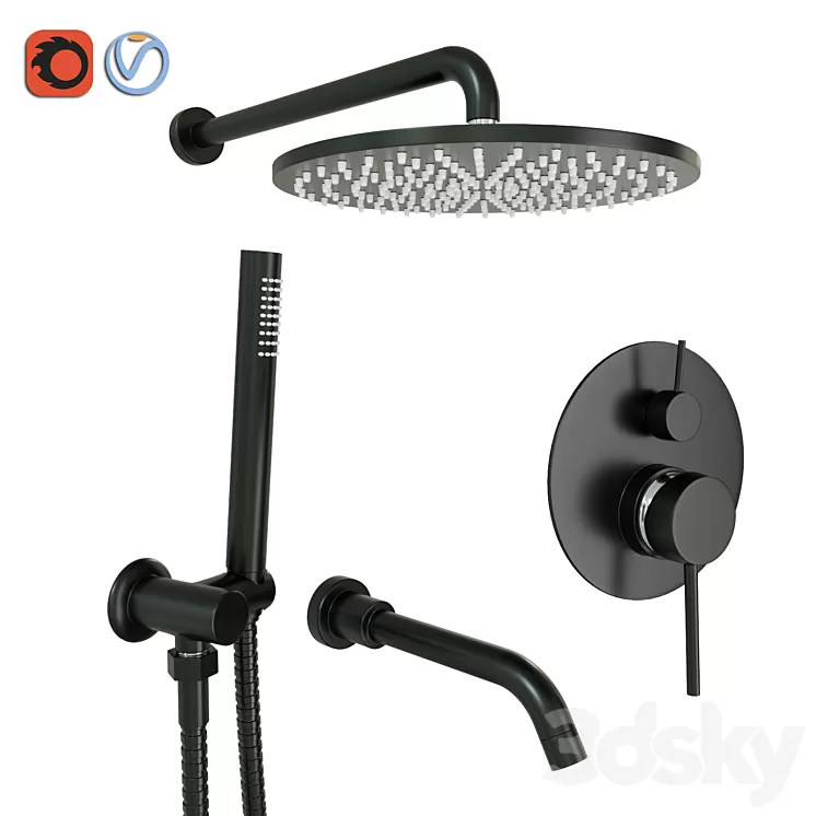 Shower set Feramolli 3in1 3D Model
