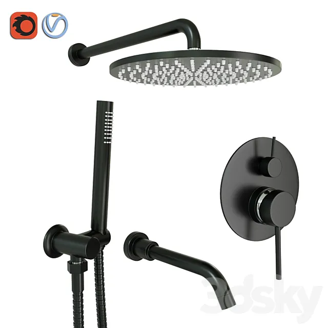 Shower set Feramolli 3in1 3DModel