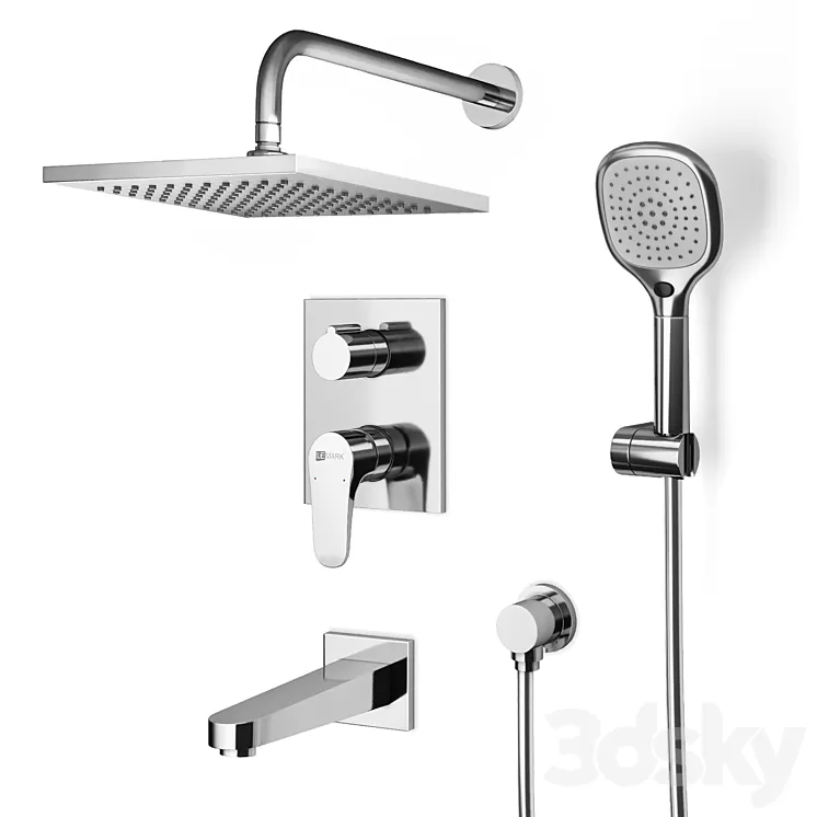 Shower set Lemark Shift 3D Model