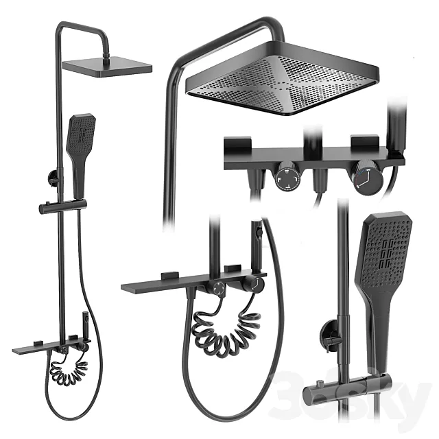 Shower Set REAL HELIX 3D Model Shower Set REAL HELIX 3D Model