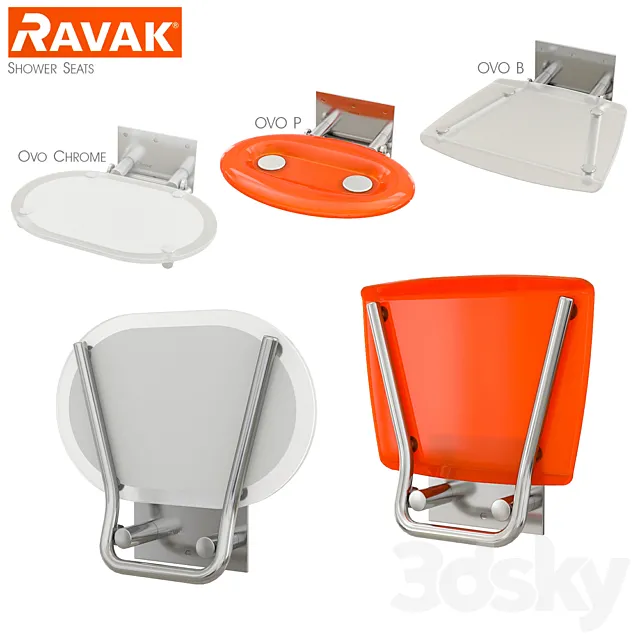 Shower sets Ravak OVO set 04 3DModel Shower sets Ravak OVO set 04 3DModel