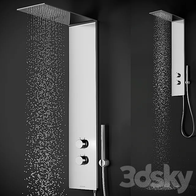 Shower system Antonio Lupi Vela 3D Model