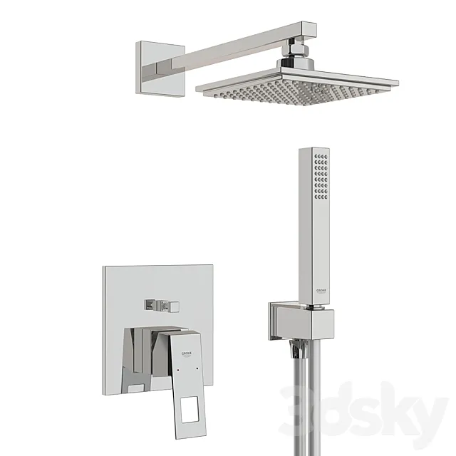 Shower system Grohe Eurocube 234090SB. 3DModel