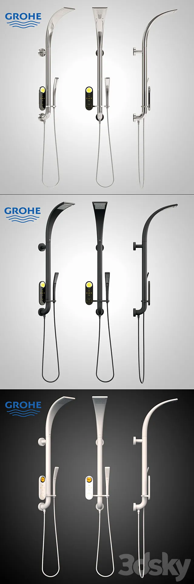 Shower system GROHE ONDUS AQUAFOUNTAIN 3DModel